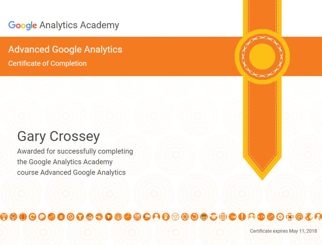 Advanced Google Analytics Certificate